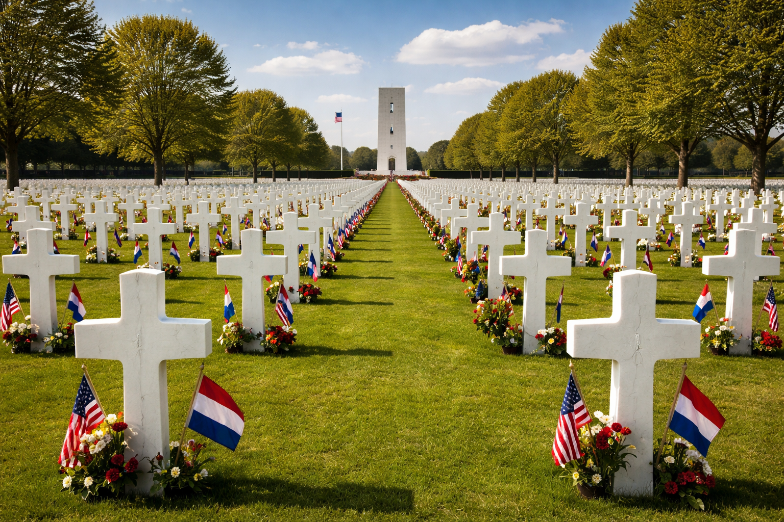 american cemetary at margraten memorial in the netherlands